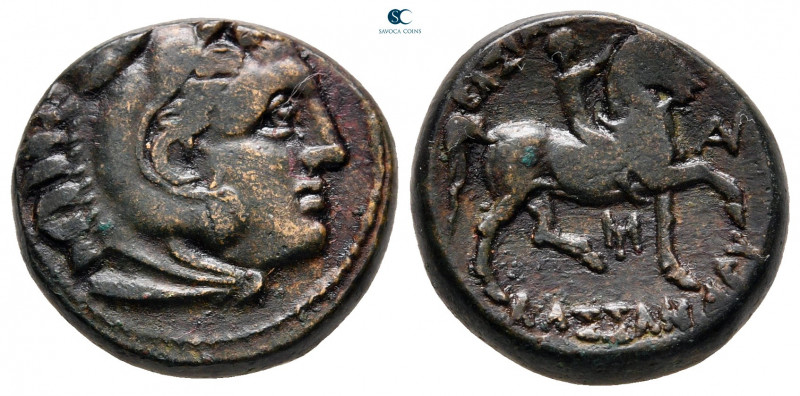 Kings of Macedon. Uncertain mint. Kassander 306-297 BC. 
Bronze Æ

18 mm, 6,8...