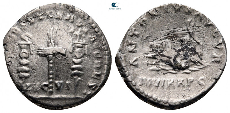 Marcus Aurelius and Lucius Verus AD 165-166. Restitution issue of Mark Antony le...