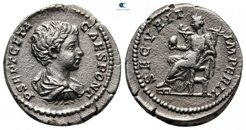 Geta, as Caesar AD 197-209. Rome
Denarius AR

20 mm, 3,14 g



very fine