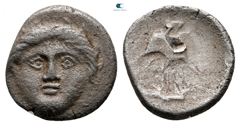 Thrace. Apollonia Pontica circa 410-323 BC. 
Diobol AR

10 mm, 1,09 g



...