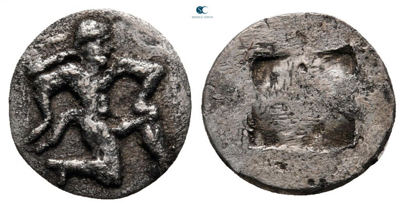 Islands off Thrace. Thasos circa 500-480 BC. 
1/8 Stater AR

10 mm, 0,72 g
...