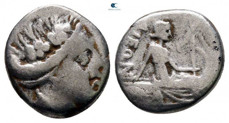 Euboea. Histiaia circa 300-100 BC. 
Tetrobol AR

11 mm, 1,23 g



nearly ...