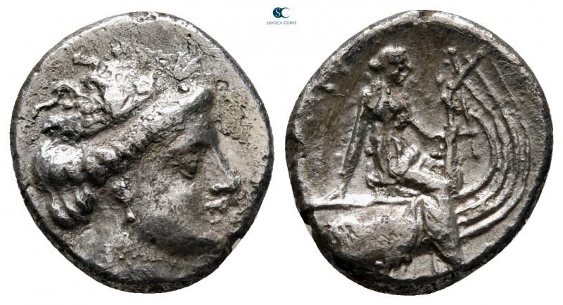 Euboea. Histiaia circa 300-100 BC. 
Tetrobol AR

15 mm, 2,16 g



very fi...