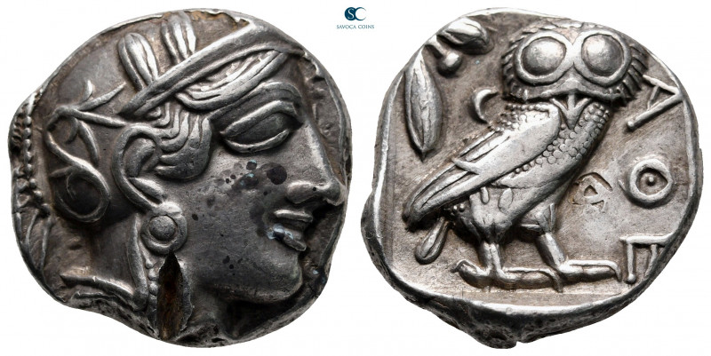 Attica. Athens circa 454-404 BC. 
Tetradrachm AR

22 mm, 17,15 g



very ...