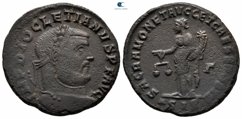 Diocletian AD 284-305. Siscia
Follis Æ

27 mm, 8,31 g



nearly very fine...