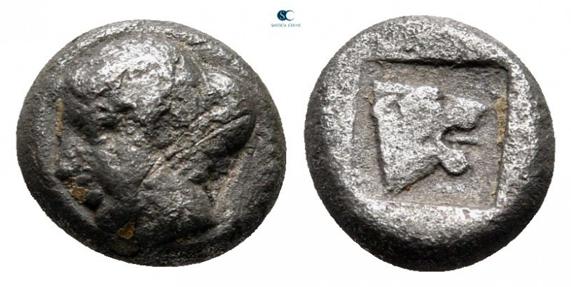 Lesbos. Unattributed Koinon mint circa 480-400 BC. 
1/12 Stater BI

7 mm, 0,8...