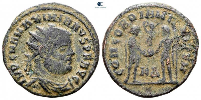 Maximianus Herculius AD 286-305. Cyzicus
Radiatus Æ

22 mm, 3,63 g



nea...