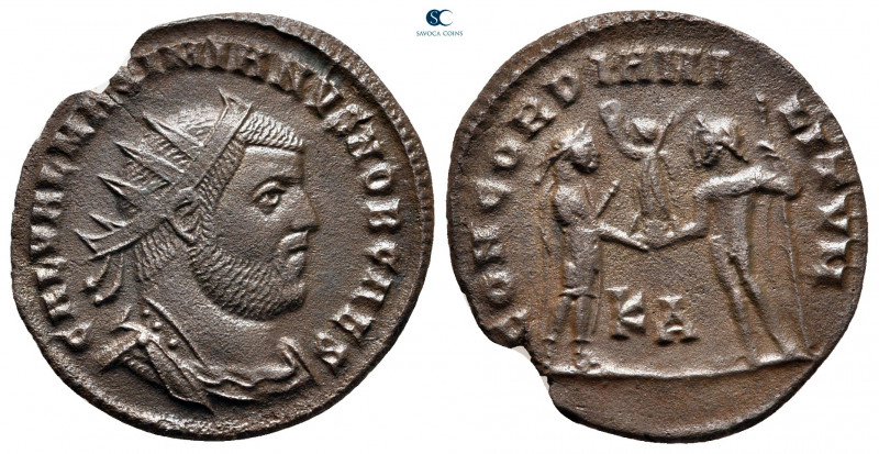 Galerius Maximianus, as Caesar AD 293-305. Cyzicus
Radiatus Æ

22 mm, 2,57 g...