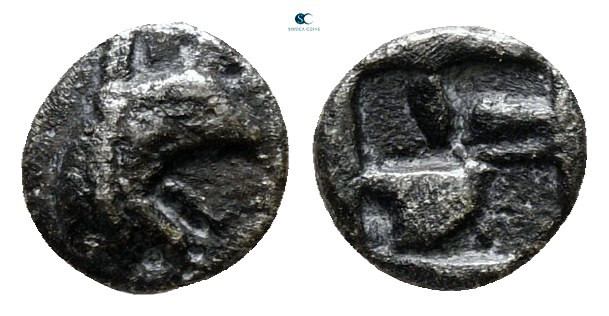 Ionia. Phokaia circa 530-500 BC. 
Tetartemorion AR

6 mm, 0,21 g



very ...