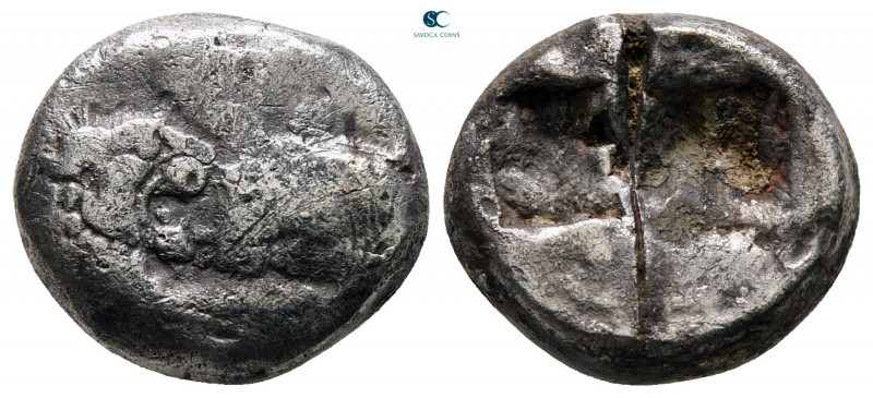 Kings of Lydia. Sardeis. Kroisos circa 564-539 BC. 
Siglos AR

15 mm, 4,28 g...