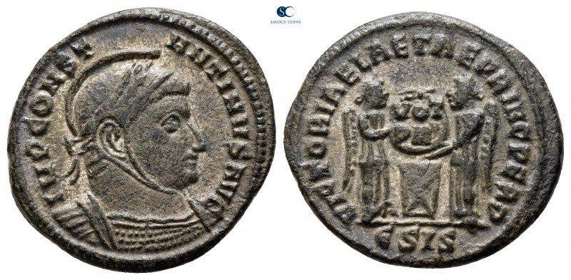 Constantine I the Great AD 306-337. Siscia
Follis Æ

17 mm, 2,36 g



ver...