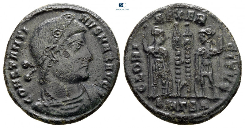 Constantine I the Great AD 306-337. Thessaloniki
Follis Æ

18 mm, 2,24 g

...