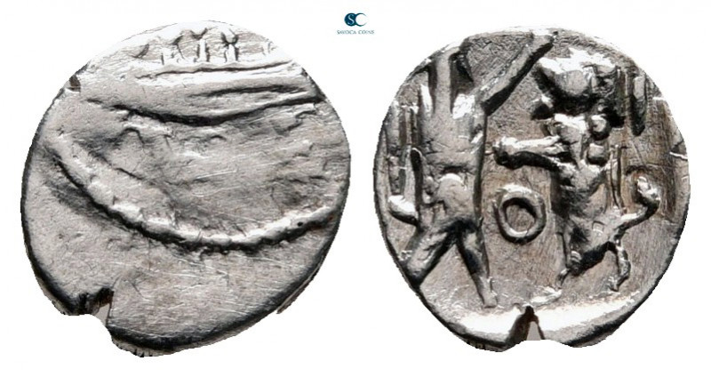 Phoenicia. Sidon. Time of Baalshallim II 401-366 BC. 
1/16 Shekel AR

7 mm, 0...