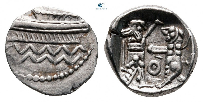 Phoenicia. Sidon. Time of Baalshallim II 401-366 BC. 
1/16 Shekel AR

9 mm, 0...