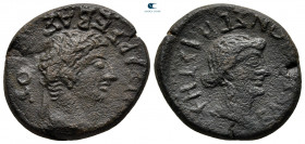 Macedon. Edessa. Augustus with Livia 27 BC-AD 14. Bronze Æ