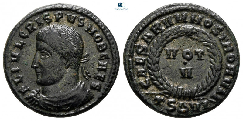 Crispus, as Caesar AD 316-326. Thessaloniki
Follis Æ

17 mm, 3,01 g



ve...