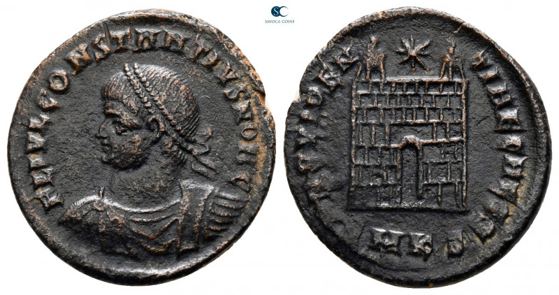 Constantius II, as Caesar AD 337-347. Cyzicus
Follis Æ

18 mm, 2,69 g



...