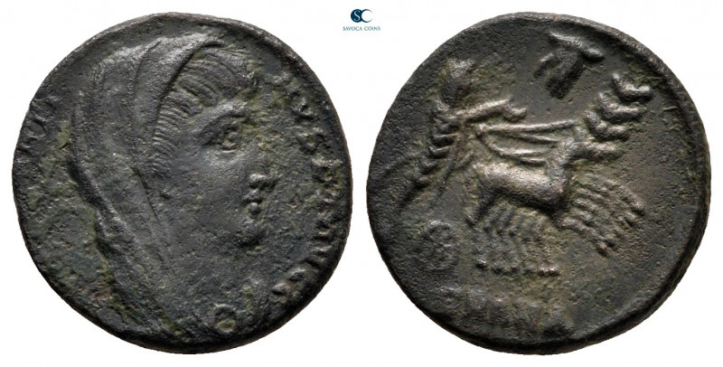 Divus Constantine I after AD 337. Antioch
Follis Æ

15 mm, 1,87 g



very...