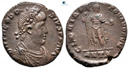 Theodosius I AD 379-395. Antioch. Follis Æ