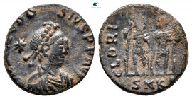 Theodosius I AD 379-395. Cyzicus. Follis Æ