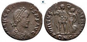 Arcadius AD 383-408. Constantinople. Follis Æ