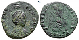 Aelia Eudoxia AD 400-404. Constantinople. Follis Æ