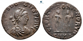 Theodosius II AD 402-450. Cyzicus. Follis Æ