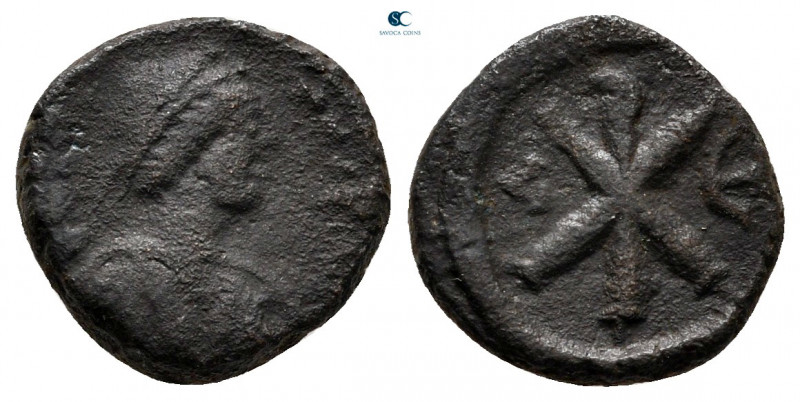 Justin I AD 518-527. Antioch
Pentanummium Æ

12 mm, 1,89 g



nearly very...