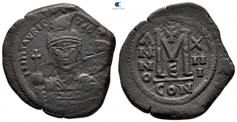 Maurice Tiberius AD 582-602. Constantinople
Follis or 40 Nummi Æ

30 mm, 11,6...