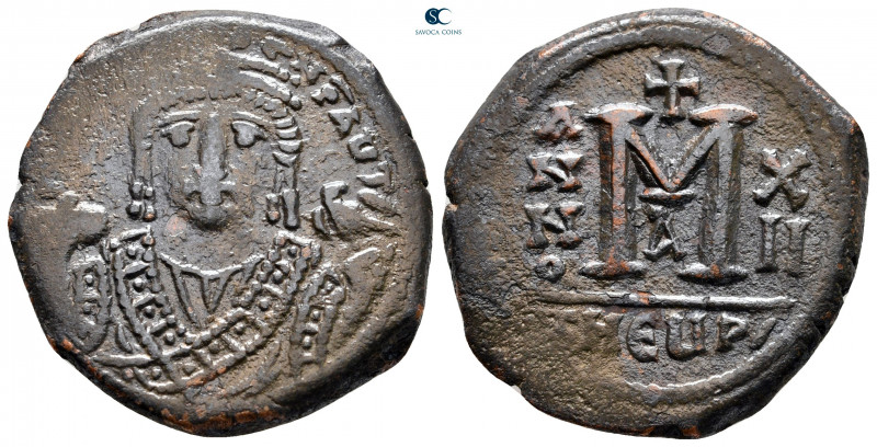 Maurice Tiberius AD 582-602. Theoupolis (Antioch)
Follis or 40 Nummi Æ

28 mm...