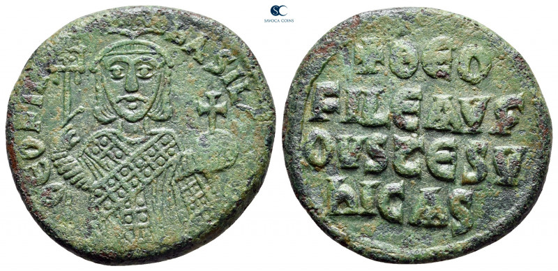 Theophilus AD 829-842. Constantinople
Follis Æ

25 mm, 7,75 g



very fin...