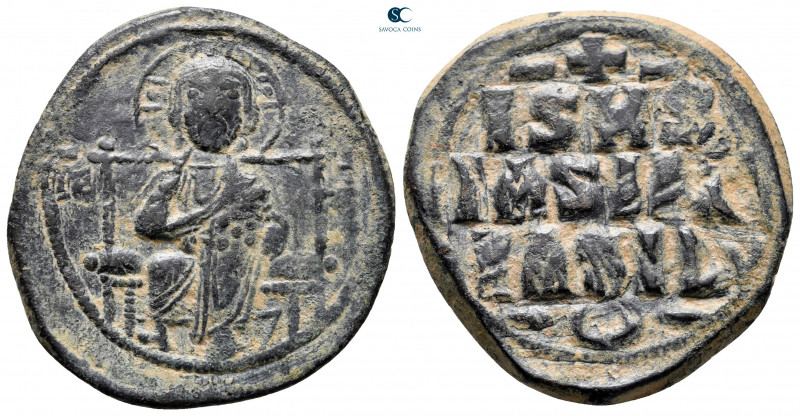 Constantine IX Monomachus AD 1042-1055. Constantinople
Anonymous Follis Æ

30...