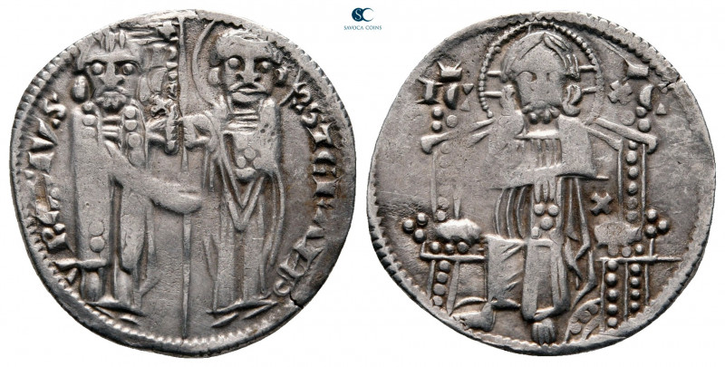Serbia. Uncertain mint. Stefan Uroš II Milutin AD 1282-1321. 
Dinar AR

20 mm...