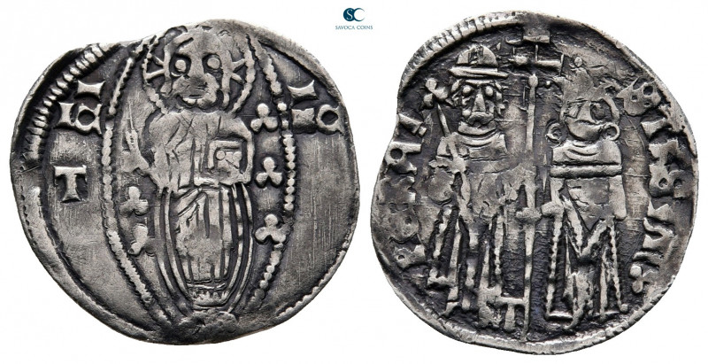 Serbia. Stefan Uroš IV Dušan, with Elena AD 1331-1355. 
Dinar AR

19 mm, 0,93...