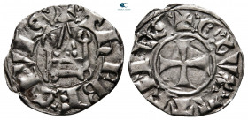 Crusaders, Principality of Achea. Guillaume I de la Roche AD 1280-1287. Denier Tournois BI