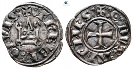 Crusaders, Principality of Achea. Guillaume I de la Roche AD 1280-1287. Denier Tournois BI