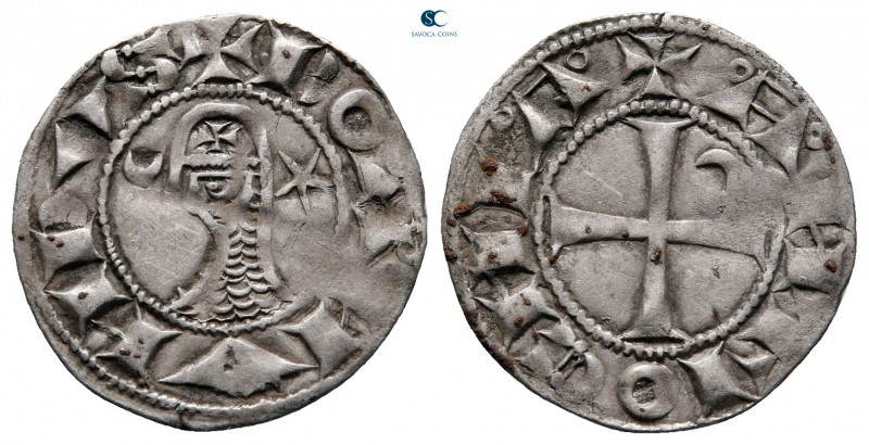 Principality of Antioch. Antioch. Bohemond III AD 1163-1201. 
Denier AR

17 m...