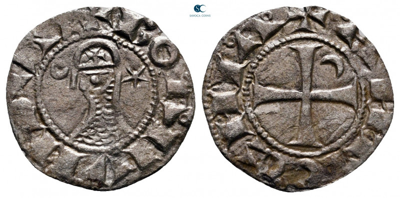 Principality of Antioch. Antioch. Bohemond III AD 1163-1201. 
Denier AR

15 m...