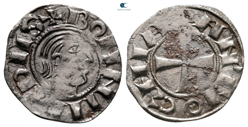 Principality of Antioch. Antioch. Bohemond III AD 1163-1201. 
Denier AR

17 m...