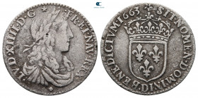 France. Louis XIV 'the Sun King' AD 1643-1715. 1/12 Ecu