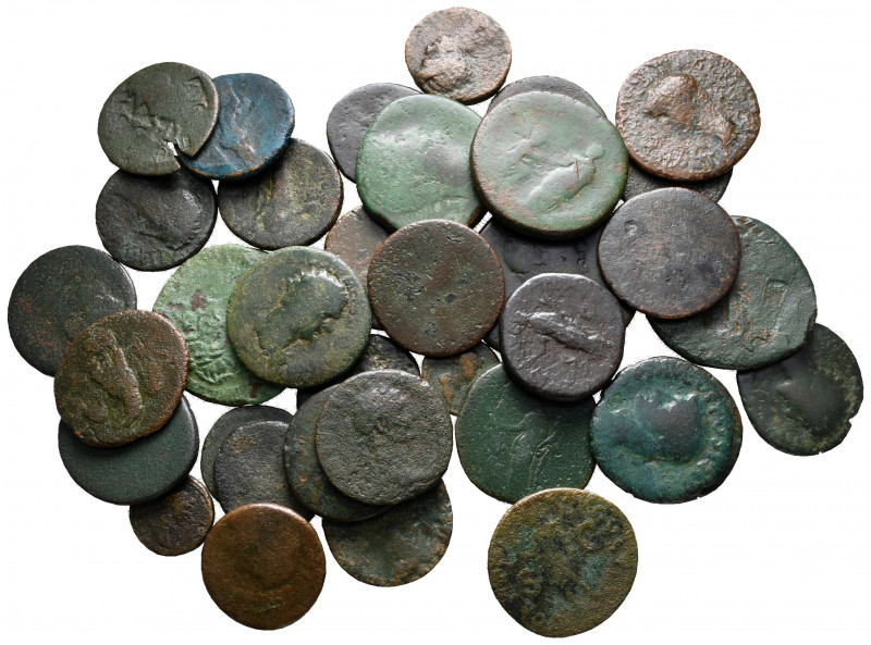 Lot of ca. 31 roman bronze coins / SOLD AS SEEN, NO RETURN!

fine