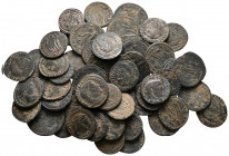Lot of ca. 60 late roman bronze coins / SOLD AS SEEN, NO RETURN!very fine