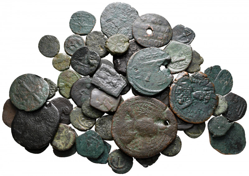 Lot of ca. 57 byzantine bronze coins / SOLD AS SEEN, NO RETURN!

fine