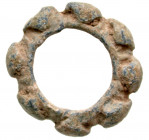 Celtic. Tourini tribe. Ca. 500-200 B.C. Celtic proto-money (20.1 mm, 5.74 g). "knobby wheel" type. 

Found near Tours, France. This type was commonl...