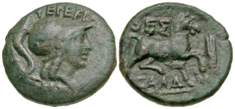 Macedon, Thessalonica. Ca. 137-181 B.C. AE 18 (18.3 mm, 4.66 g, 1 h). Pherekia, ...
