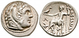 Macedonian Kingdom. Alexander III the Great. 336-323 B.C. AR tetradrachm (28.6 mm, 17.05 g, 11 h). Amphipolis mint, struck 307-297 B.C. Head of youthf...