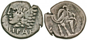 Bithynia, Herakleia Pontika. Klearchos. Tyrant, ca. 364-352 B.C. AR obol (10.6 mm, .75 g, 12 h). HPAK, Head of Herakles left, wearing lion skin / Trop...