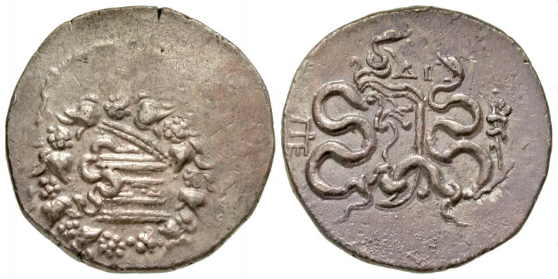 Mysia, Pergamon. Ca. 133-67 B.C. AR cistophoric tetradrachm (28.3 mm, 12.48 g, 1...