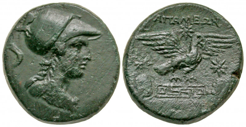 Phrygia, Apameia. Ca. 88-40 B.C. AE 23 (22.7 mm, 8.33 g, 12 h). Bust of Athena r...