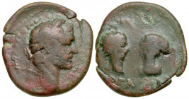 Mysia, Parium. Marcus Aurelius with Faustina II. A.D. 161-180. AE 21 (20.94 mm, 4.10 g, 7 h). Bare headed, draped and cuirassed bust of Marcus Aureliu...